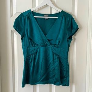 SOLD New Ann Taylor Y2K satin short sleeve blouse